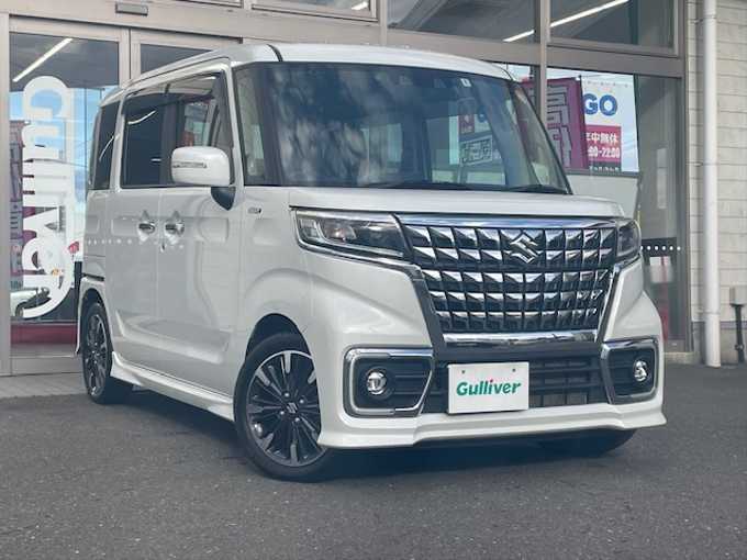 新着情報“スペーシアカスタムハイブリッドXS”2022年式ピュアホワイトP入荷しました！