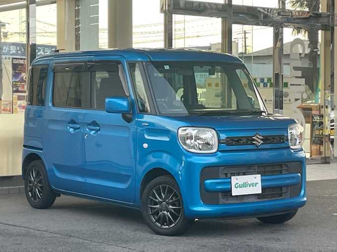 新着情報“スペーシアハイブリッドG 衝突被害軽減ブレーキ非装着車”2020年式ブリスクブルーM入荷しました！