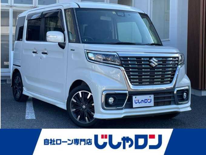 新着情報“スペーシアカスタムハイブリッドXS”2018年式ピュアホワイトP入荷しました！
