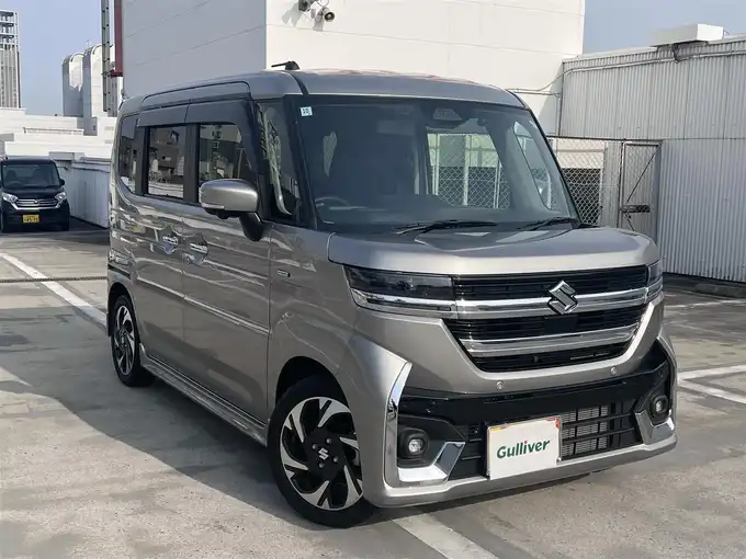 新着情報“スペーシアカスタムハイブリッドXSターボ”2024年式スチールシルバーM入荷しました！