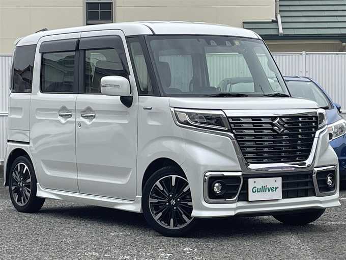 新着情報“スペーシアカスタムハイブリッドXSターボ”2020年式ピュアホワイトP入荷しました！