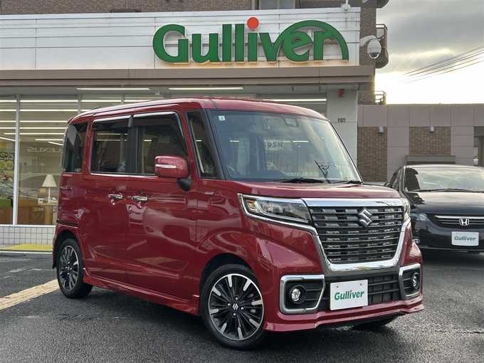 新着情報“スペーシアカスタムハイブリッドXS”2019年式フェニックスレッドパール入荷しました！
