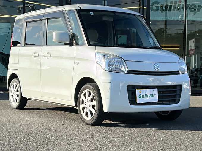新着情報“スペーシアXスマートフォン連携ナビゲーション装着車”2013年式パールホワイト入荷しました！