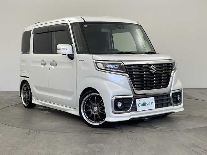 新着情報“スペーシアカスタムハイブリッドXSターボ”2018年式ピュアホワイトP入荷しました！