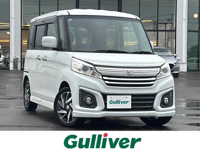 新着情報“スペーシアカスタムXS デュアルカメラブレーキサポート装着車”2015年式クリスタルホワイトP入荷しました！