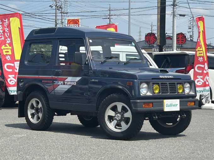 新着情報“ジムニーインタークーラーターボ パノラミックルーフ バン”1989年式ネプチューンダークブルー入荷しました！