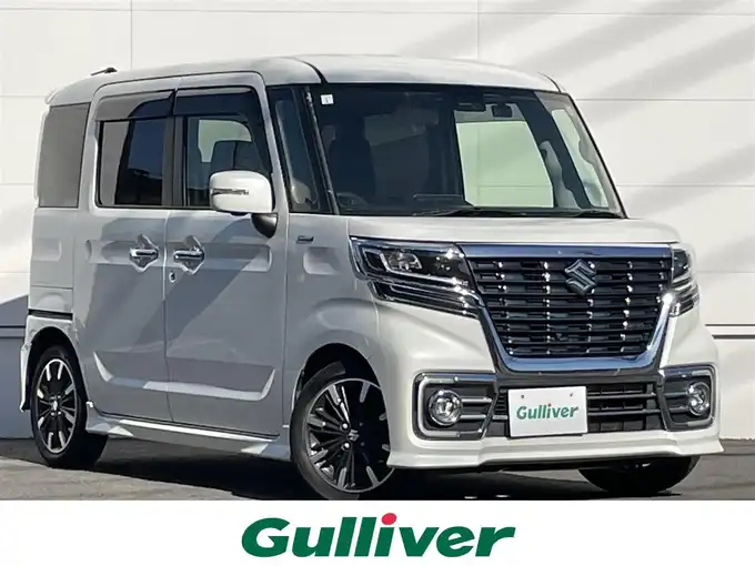 新着情報“スペーシアカスタムハイブリッドXSターボ”2019年式ピュアホワイトP入荷しました！