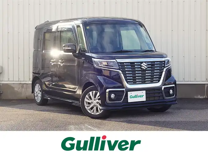 新着情報“スペーシアカスタムハイブリッドGS 衝突被害軽減ブレーキ非装着車”2018年式ブルーイッシュブラックパール3入荷しました！