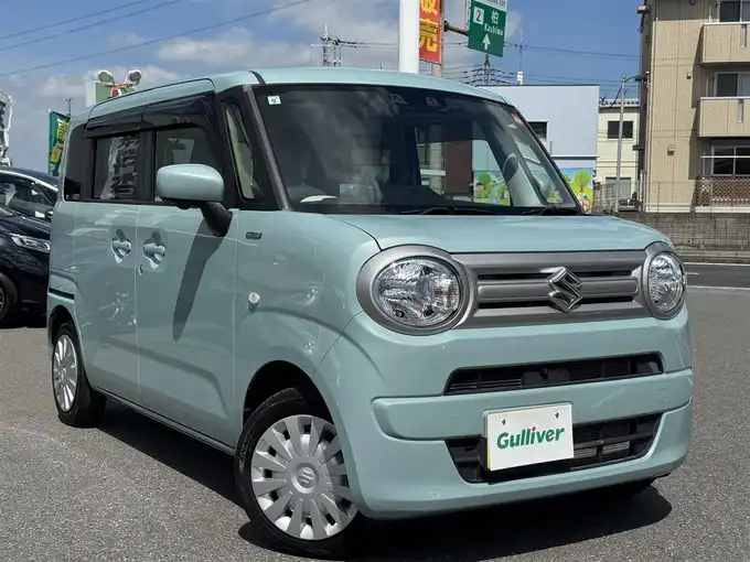 新着情報“ワゴンＲスマイルハイブリッドS”2021年式オフブルーM入荷しました！