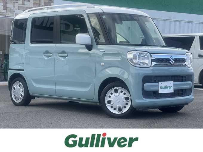 新着情報“スペーシアカスタムハイブリッドGS 衝突被害軽減ブレーキ非装着車”2019年式オフブルーメタリック/ホワイト2トーン入荷しました！