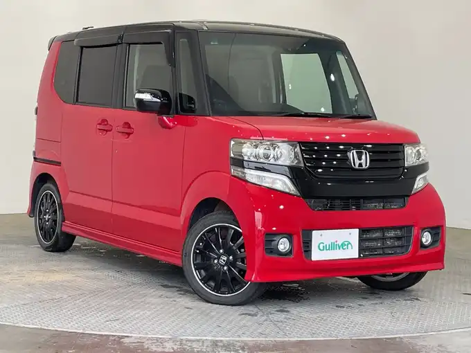 新着情報“Ｎ－ＢＯＸ＋カスタム2トーンカラースタイル G・ターボAパッケージ”2014年式ミラノレッド入荷しました！