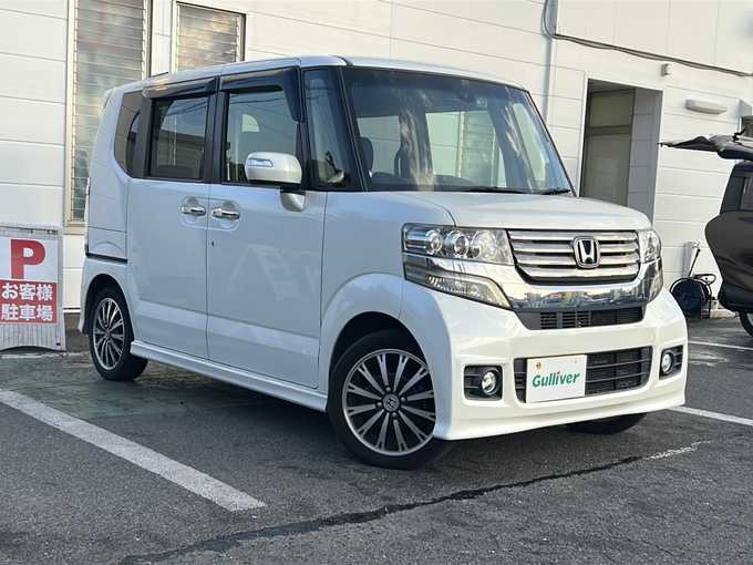 新着情報“Ｎ－ＢＯＸカスタムG特別仕様車ターボSSパッケージ”2014年式プレミアムホワイトパール入荷しました！