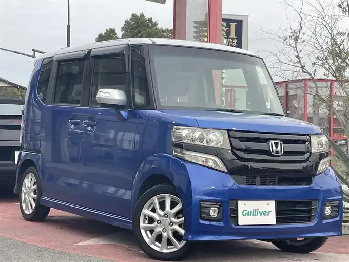 新着情報“Ｎ－ＢＯＸカスタムG・ターボLパッケージ”2015年式ブリリアントスポーティブルーメタリック2トーン入荷しました！