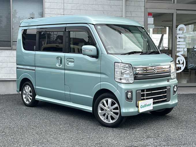 新着情報“エブリイワゴンJPターボ ハイルーフ”2015年式ガーデニングアクアM入荷しました！