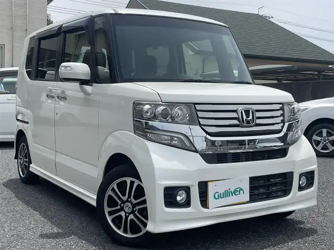 新着情報“Ｎ－ＢＯＸ＋カスタムG特別仕様車SSパッケージ”2013年式プレミアムホワイトパール入荷しました！