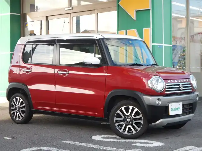 新着情報“ハスラーJ ターボ”2019年式フェニックスレッドパール/ホワイト2トーンルーフ入荷しました！