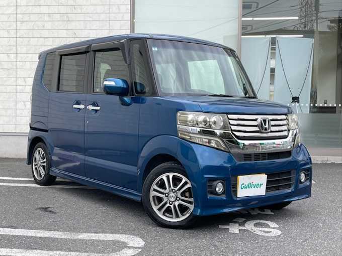 新着情報“Ｎ－ＢＯＸ＋カスタムG”2013年式プレミアムダイナミックブルーパール入荷しました！