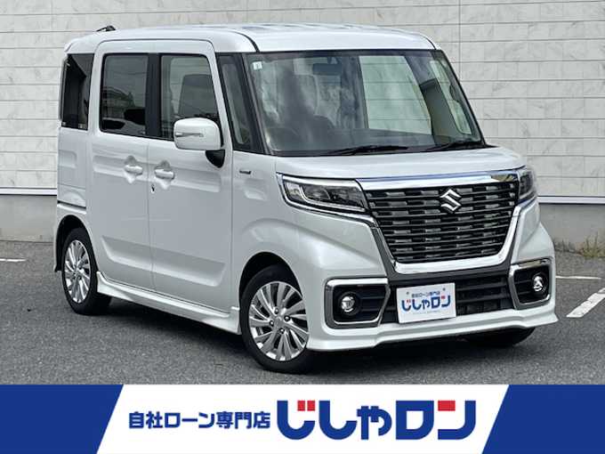 新着情報“スペーシアカスタムハイブリッドGS 衝突被害軽減ブレーキ非装着車”2019年式ピュアホワイトP入荷しました！