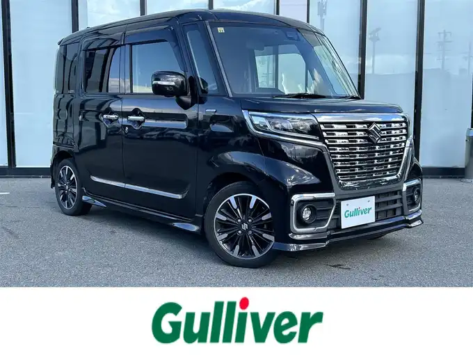 新着情報“スペーシアカスタムハイブリッドXSターボ 衝突被害軽減ブレーキ非装着車”2018年式ブルーイッシュブラックパール3入荷しました！