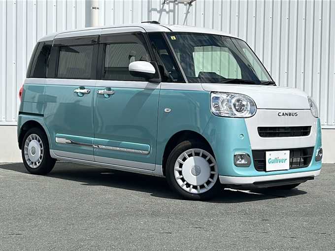 新着情報“ムーヴキャンバスストライプスG”2022年式シャイニングホワイトパール/ファインミントメタリック入荷しました！