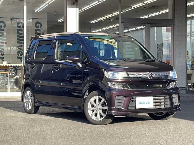 新着情報“ワゴンＲハイブリッドFZ セーフティパッケージ装着車”2017年式ムーンライトバイオレットPM入荷しました！