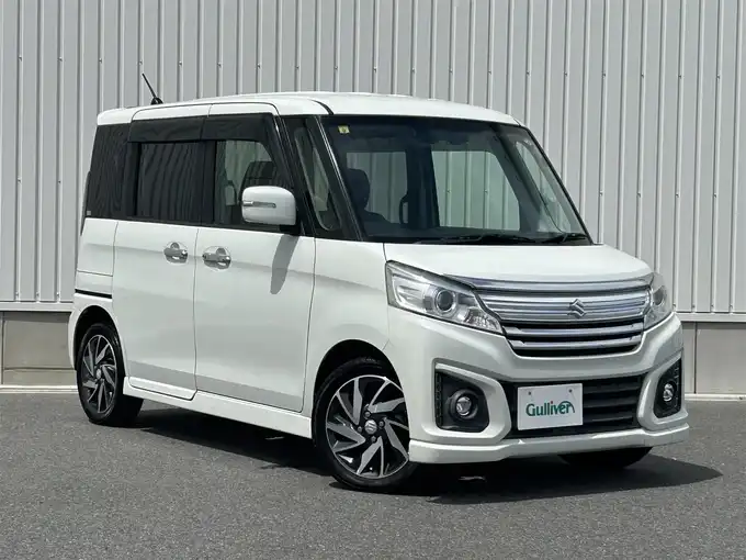 新着情報“スペーシアカスタムXS デュアルカメラブレーキサポート装着車”2016年式クリスタルホワイトP入荷しました！