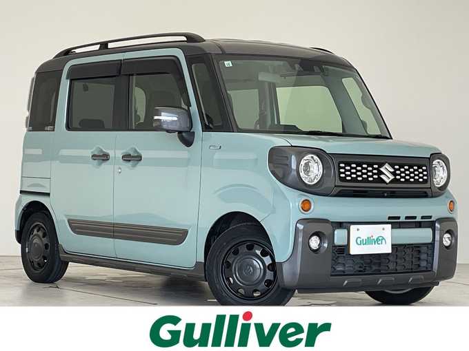 新着情報“スペーシアギアハイブリッドXZ”2021年式オフブルーメタリック/ガンメタリック2トーンルーフ入荷しました！