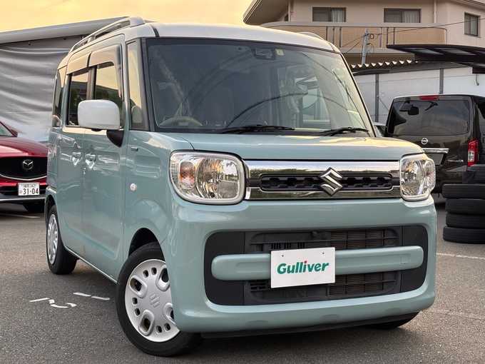 新着情報“スペーシアハイブリッドX 衝突被害軽減ブレーキ非装着車”2018年式オフブルーメタリック/ホワイト2トーン入荷しました！