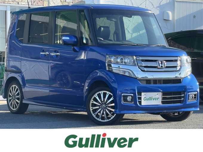 新着情報“Ｎ－ＢＯＸカスタムG特別仕様車ターボSSパッケージ”2017年式ブリリアントスポーティブルーメタリック2トーン入荷しました！