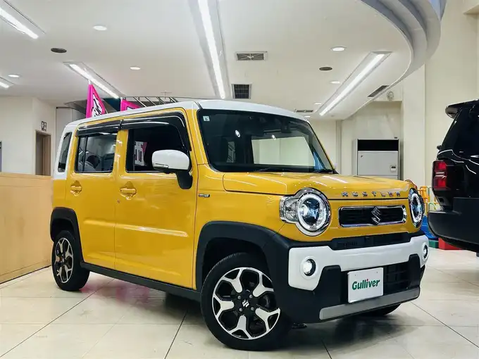 新着情報“ハスラーハイブリッドXターボ”2021年式アクティブイエロー/ホワイト2トーンルーフ入荷しました！