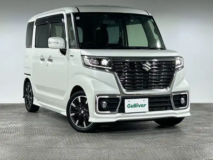 新着情報“スペーシアカスタムハイブリッドXS”2021年式ピュアホワイトP入荷しました！