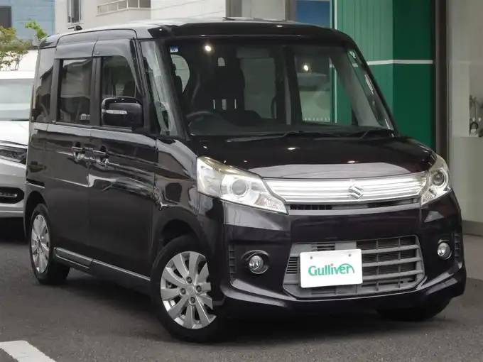 新着情報“スペーシアカスタムXSスマートフォン連携ナビゲーション装着車”2013年式ミステリアスバイオレットパール入荷しました！