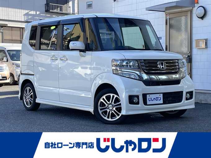 新着情報“Ｎ－ＢＯＸカスタム2トーンカラースタイル G特別仕様車ターボSSパッケージ”2014年式プレミアムホワイトパール入荷しました！