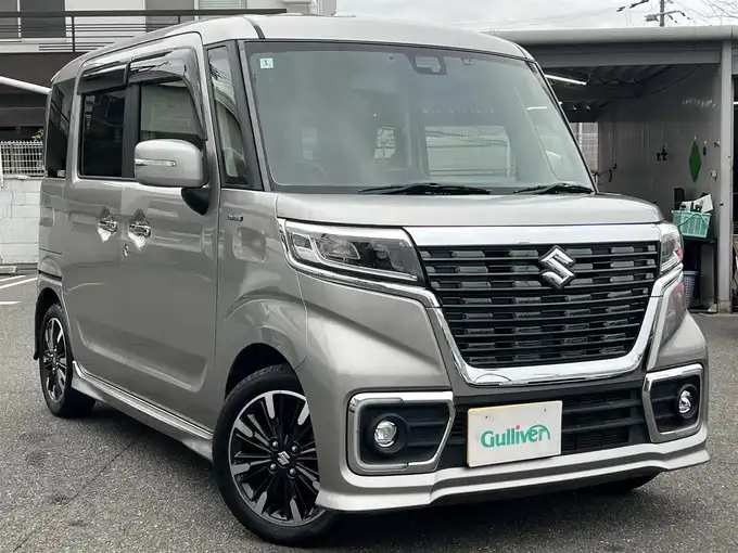 新着情報“スペーシアカスタムハイブリッドXS 衝突被害軽減ブレーキ非装着車”2018年式スチールシルバーM入荷しました！