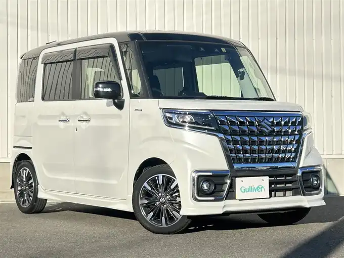 新着情報“スペーシアカスタムハイブリッドXS”2023年式ピュアホワイトパール/ブラック2トーン入荷しました！