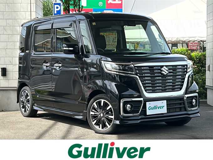 新着情報“スペーシアカスタムハイブリッドXS 衝突被害軽減ブレーキ非装着車”2018年式ブルーイッシュブラックパール3入荷しました！