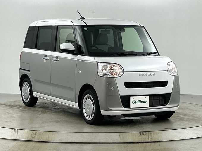 新着情報“ムーヴキャンバスストライプスX eco IDLE非装着車”2025年式シャイニングホワイトパール/スムーズグレーマイカメタリック入荷しました！