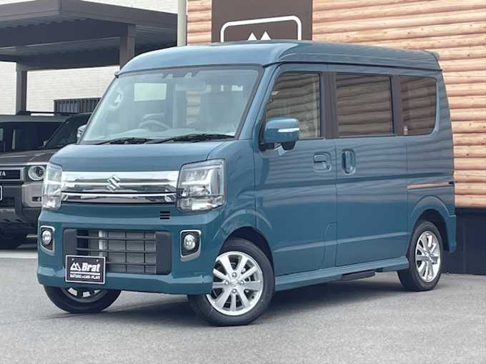 新着情報“エブリイワゴンPZターボ ハイルーフ”2024年式デニムブルーメタリック入荷しました！