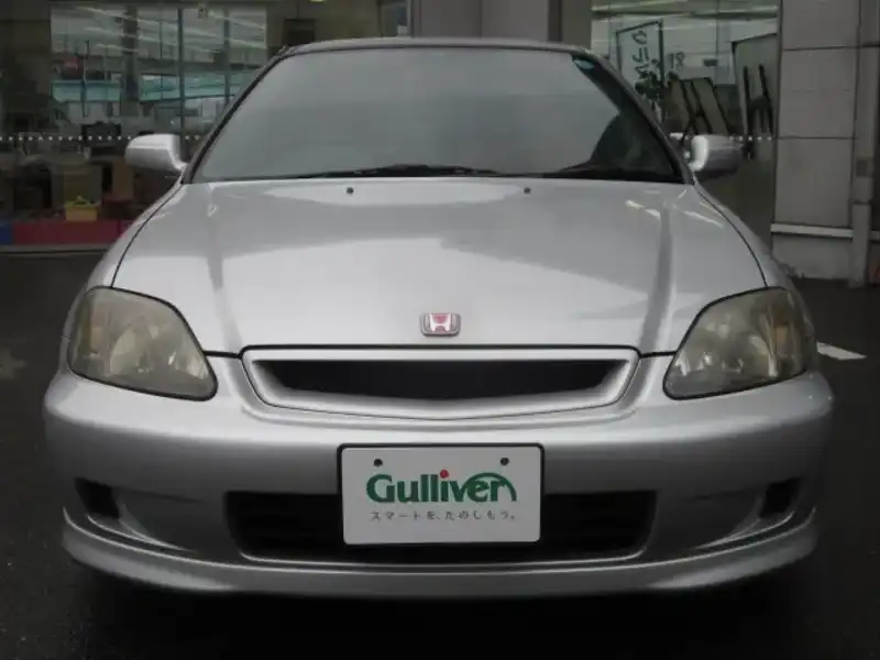 カタログ画像：シビック（CIVIC） タイプＲ 1997年8月 E-EK9 1600cc ボーグシルバー・メタリック 燃費13.6km / l  フロント