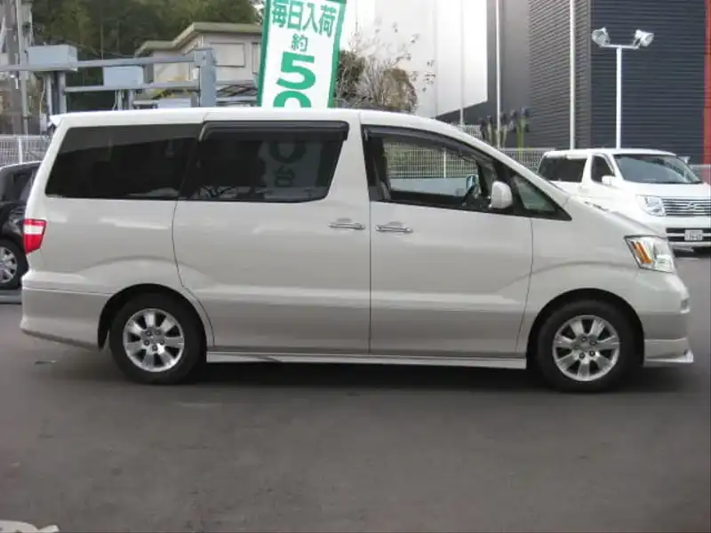 カタログ画像：アルファードＧ（ALPHARD G） ＭＺ Ｇエディション 2004年4月 TA-MNH10W 3000cc ゴールドメタリック 燃費8.9km / l  外装