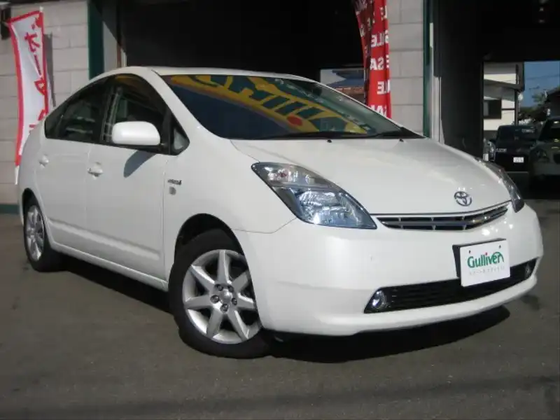 カタログ画像：プリウス（PRIUS） Ｇツーリングセレクション・レザーパッケージ 2005年11月 DAA-NHW20 1500cc ホワイトパールクリスタルシャイン 燃費30.0km / l  メイン（その他）