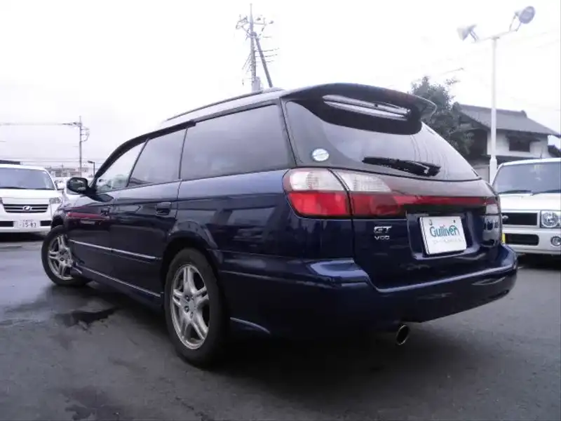 カタログ画像：レガシィツーリングワゴン（LEGACY TOURING WAGON） ＧＴ－ＶＤＣ 1998年6月 GF-BH5 2000cc バイオレットブルー・マイカ 燃費10.6km / l  バック