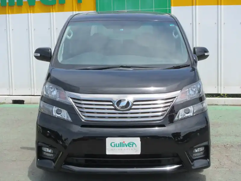 カタログ画像：ヴェルファイア（VELLFIRE） ２．４Ｚ 2008年8月 DBA-ANH25W 2400cc ブラック 燃費11.4km / l  フロント