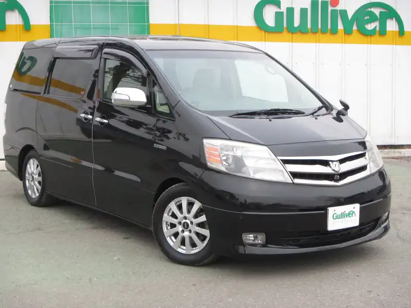 カタログ画像：アルファードハイブリッド（ALPHARD HYBRID） Ｇエディション 2006年6月 DAA-ATH10W 2400cc ブラックマイカ 燃費17.2km / l  メイン