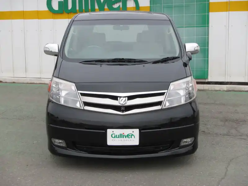 カタログ画像：アルファードハイブリッド（ALPHARD HYBRID） Ｇエディション 2005年4月 CAA-ATH10W 2400cc ブラックマイカ 燃費17.2km / l  フロント