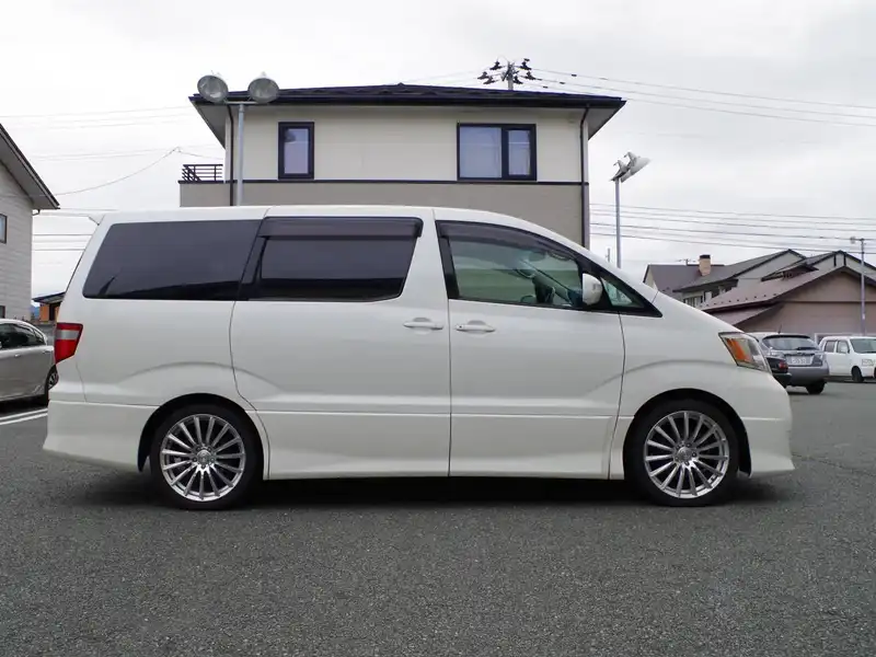 カタログ画像：アルファードＧ（ALPHARD G） ＭＳ プレミアム・アルカンターラバージョン 2004年4月 TA-MNH10W 3000cc ホワイトパールマイカ 燃費8.9km / l  外装