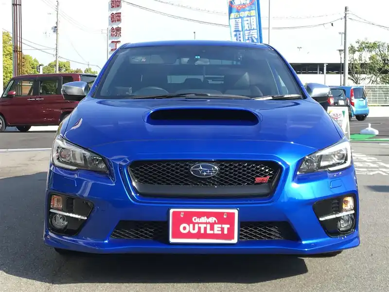 カタログ画像：ＷＲＸ ＳＴＩ（WRX STI） ＳＴＩ 2016年5月 CBA-VAB 2000cc ＷＲブルー・パール 燃費9.4km / l フロント