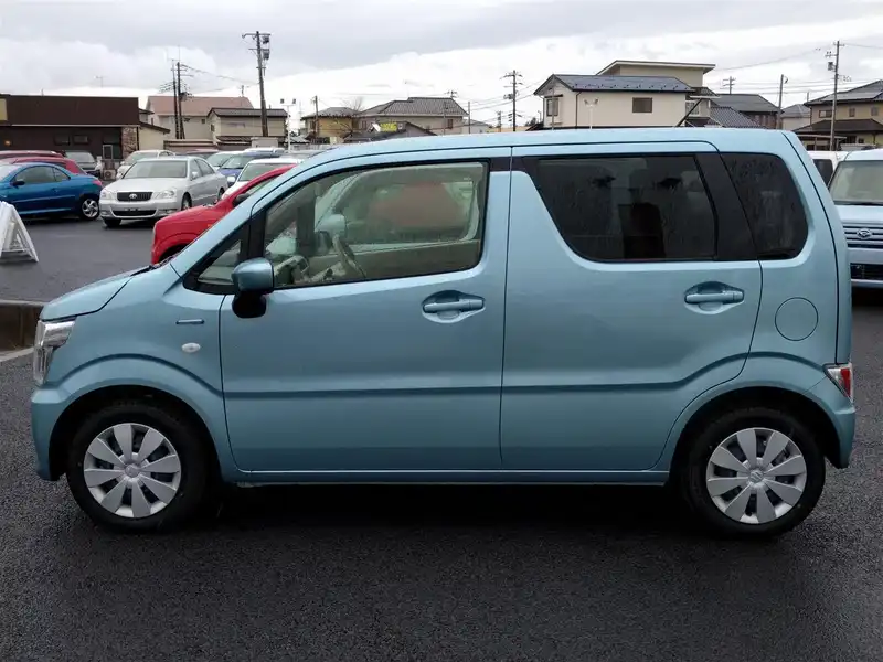 カタログ画像：ワゴンＲ（WAGON R） ハイブリッドＦＸ セーフティパッケージ装着車 2019年10月 DAA-MH55S 660cc ブリスクブルーメタリックorフィズブルーパールメタリック 燃費30.4km / l 外装