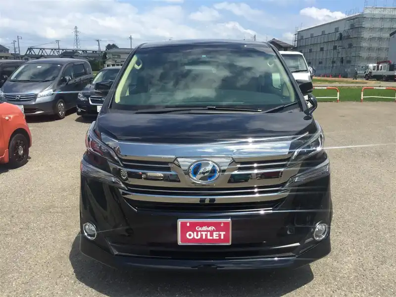 カタログ画像：ヴェルファイアハイブリッド（VELLFIRE HYBRID） ハイブリッドＸ 2015年1月 DAA-AYH30W 2500cc ブラック 燃費19.4km / l フロント