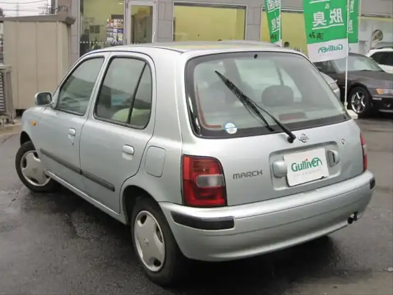 カタログ画像：マーチ（MARCH） Ａシャープ 1997年5月 GF-HK11 1300cc ソニックシルバーＭ 燃費15.4km / l  バック